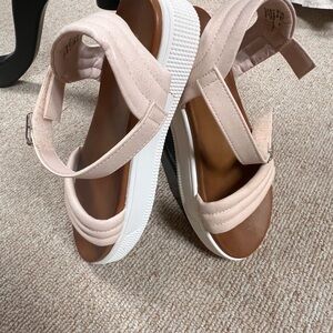 MIA Kids Girls Magy Blush Pink Platform Sandals Size 2M Strappy Summer Shoes